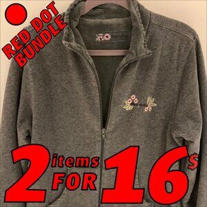 Zip-up Grey Fuzzy Jacket